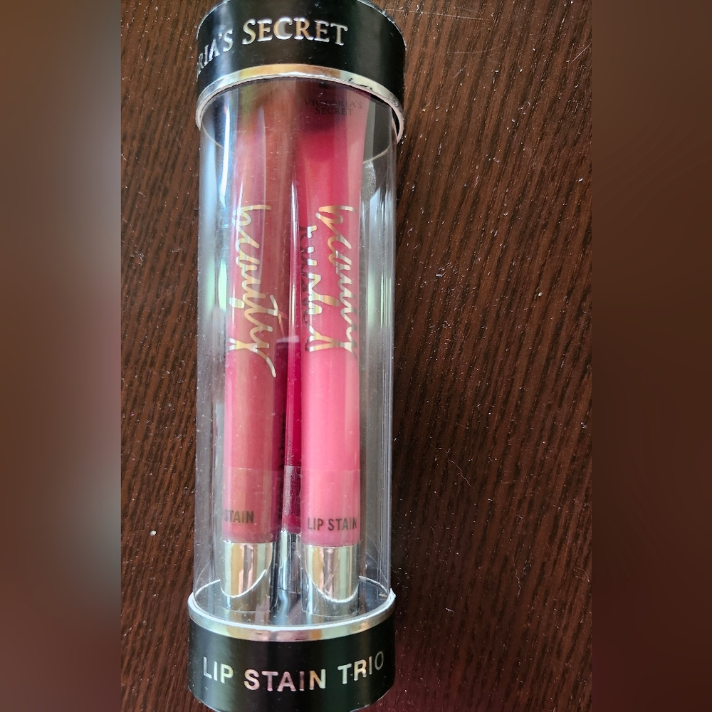 Victoria's Secret Lip Stain Trio - Bold Reds and Soft Pinks